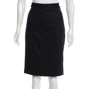 Diane von Furstenberg Black Panel Pencil Skirt
